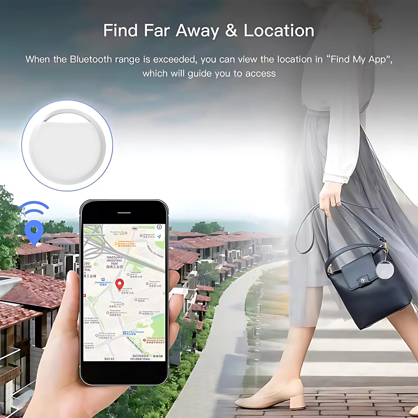 Smart Bluetooth GPS Tracker – Works with Find My App