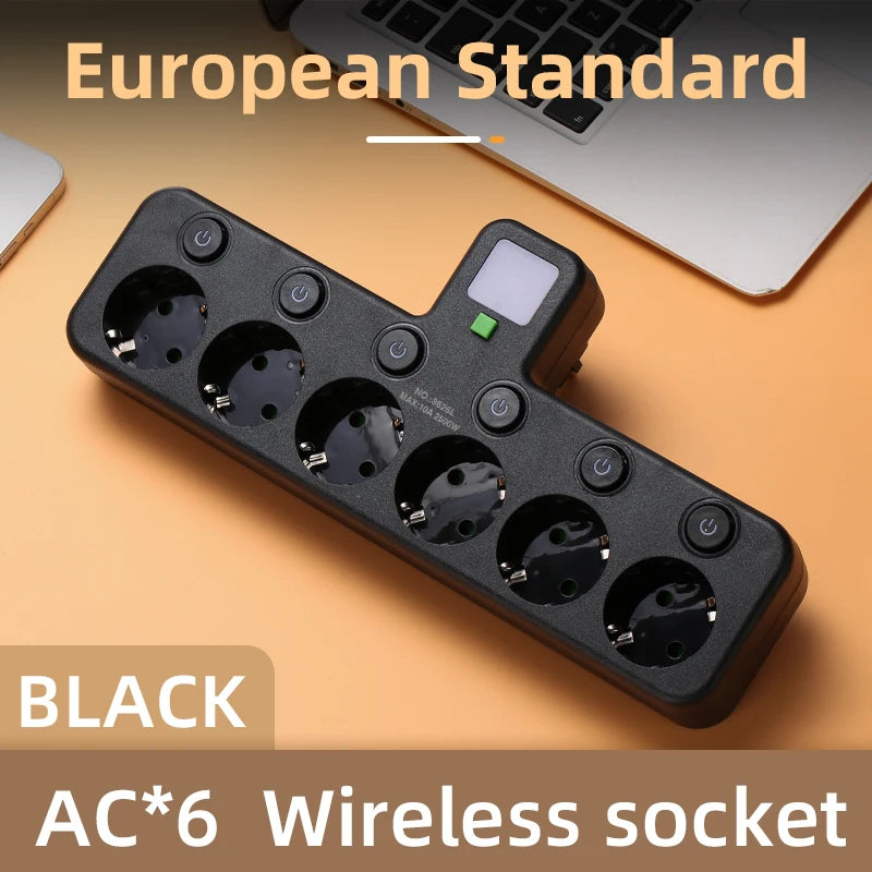 EU Wall Power Strip – 4 Outlets, Compact & Direct Plug-In