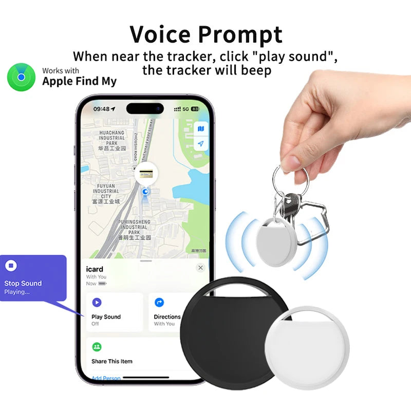 Smart Bluetooth GPS Tracker – Works with Find My App